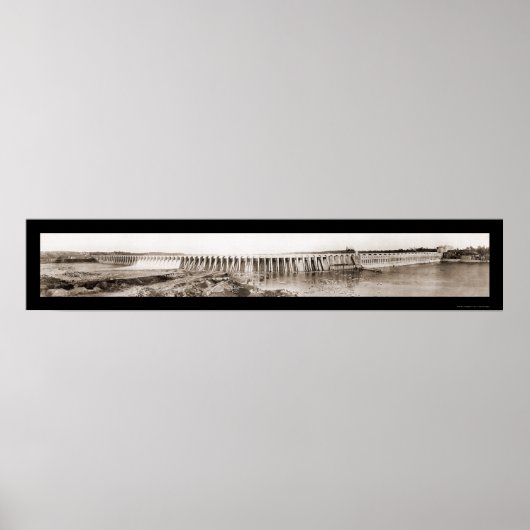 Wilson Dam Tenn, foto 1926 Poster (Voorkant)