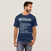 WILSON Definition Personal Name Funny Gift T-shirt (Voorkant volledig)