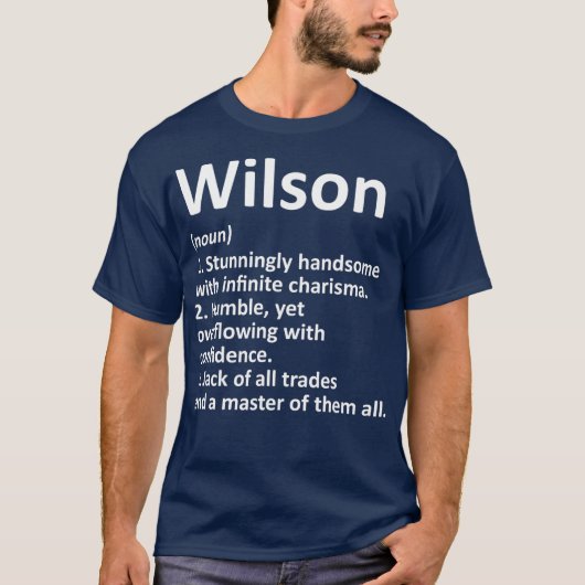 WILSON Definition Personal Name Funny Gift T-shirt (Voorkant)