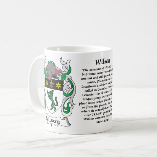 Wilson Family Coat of Arms Mok (Voorkant links)