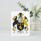 Wilson Family Crest Briefkaart (Staand voorkant)