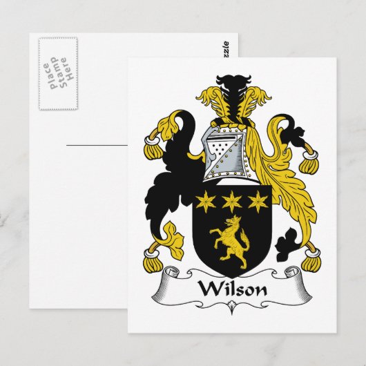 Wilson Family Crest Briefkaart (Voorkant / Achterkant)