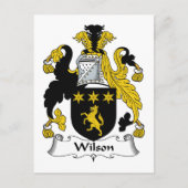 Wilson Family Crest Briefkaart (Voorkant)