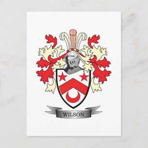 Wilson Family Crest Coat of Arms Briefkaart