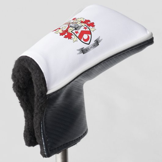 Wilson Family Crest Coat of Arms Golfheadcover (3/4 voorkant)