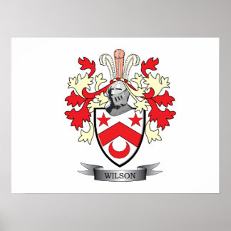 Wilson Family Crest Coat. Poster