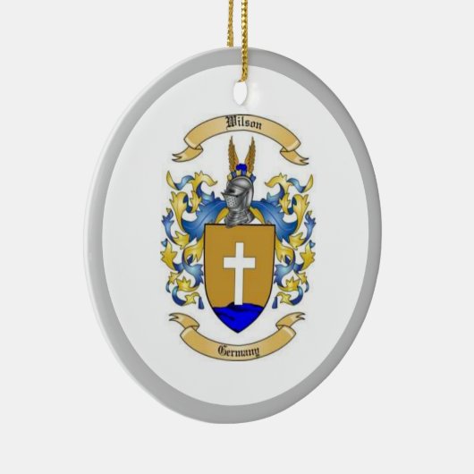 Wilson Family Crest (Duits) Keramisch Ornament (Rechts)