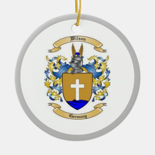 Wilson Family Crest (Duits) Keramisch Ornament (Voorkant)