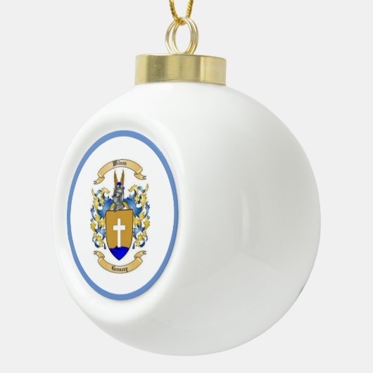 Wilson Family Crest (Duits) Keramische Bal Ornament (Rechts)