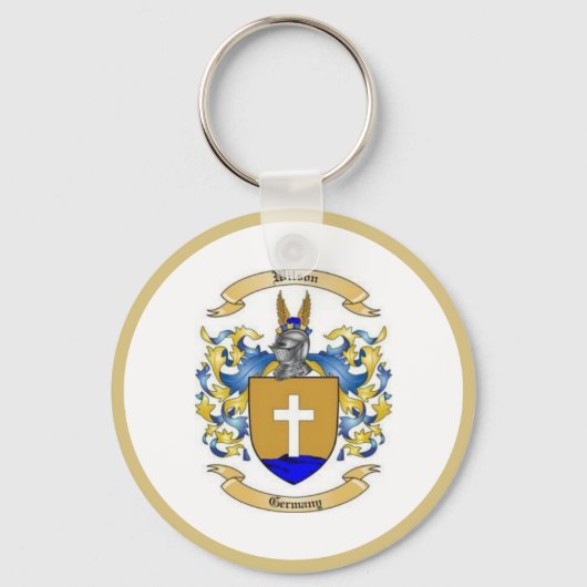 Wilson Family Crest (Duitse Sleutelhanger) Sleutelhanger (Voorkant)