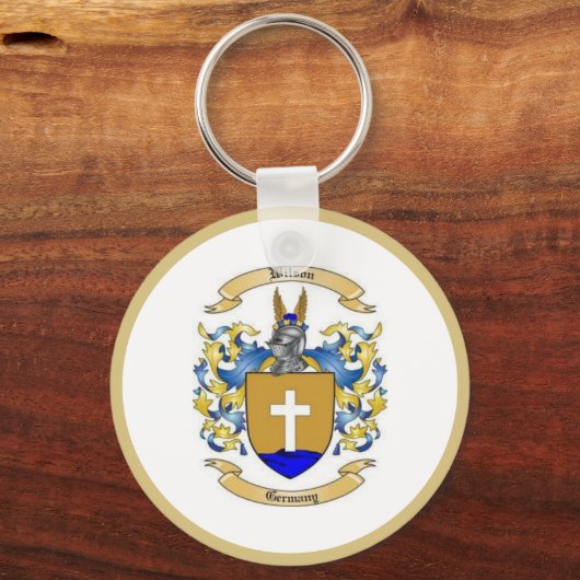 Wilson Family Crest (Duitse Sleutelhanger) Sleutelhanger (Voorkant)