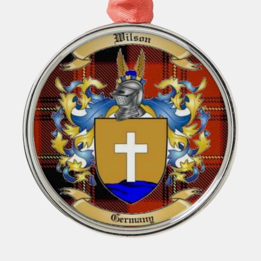 Wilson Family Crest* Metalen Ornament (Voorkant)