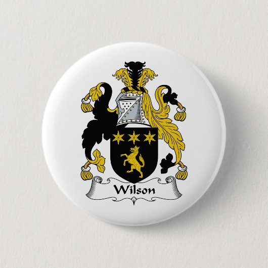 Wilson Family Crest Ronde Button 5,7 Cm (Voorkant)