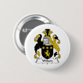 Wilson Family Crest Ronde Button 5,7 Cm (Voorkant /achterkant)