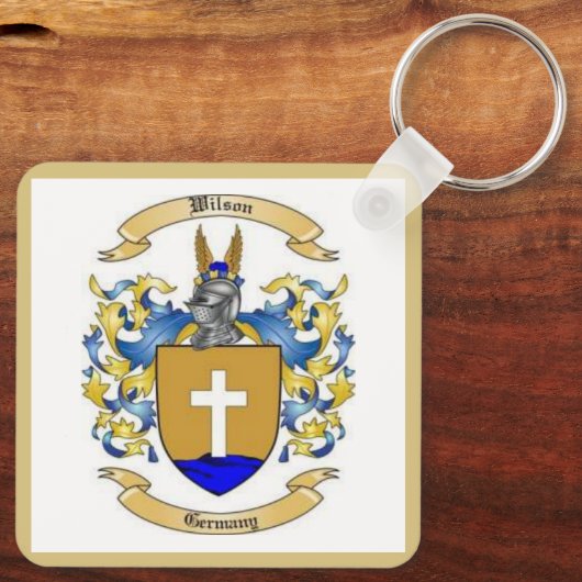 Wilson Family Crest Sleutelhanger (Achterkant)