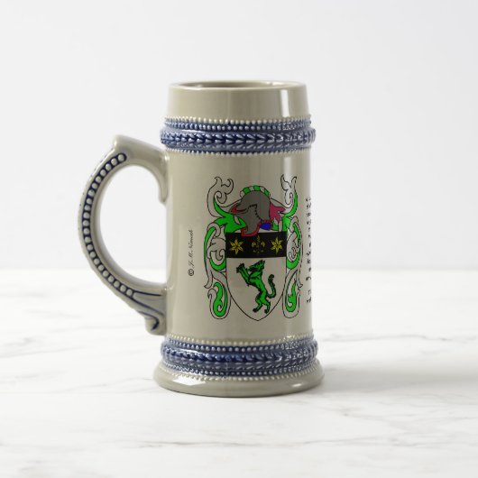Wilson Family Crest Stein Bierpul (Links)