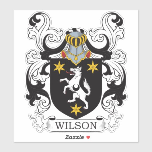 Wilson Family Crest Sticker (Vel)