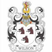 Wilson Family Crest Sticker (Voorkant)