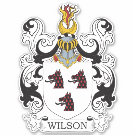 Wilson Family Crest Sticker (Voorkant)