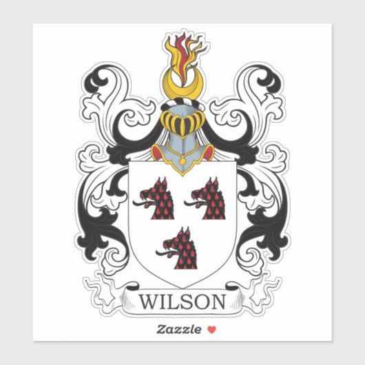 Wilson Family Crest Sticker (Vel)