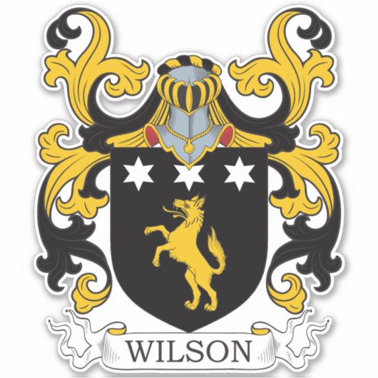 Wilson Family Crest Sticker (Voorkant)