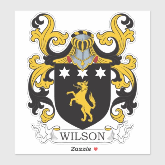 Wilson Family Crest Sticker (Vel)