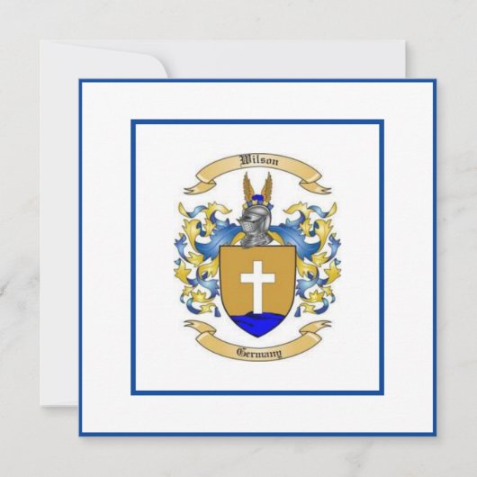 Wilson Family Crest .Wapenmantel (Voorkant)