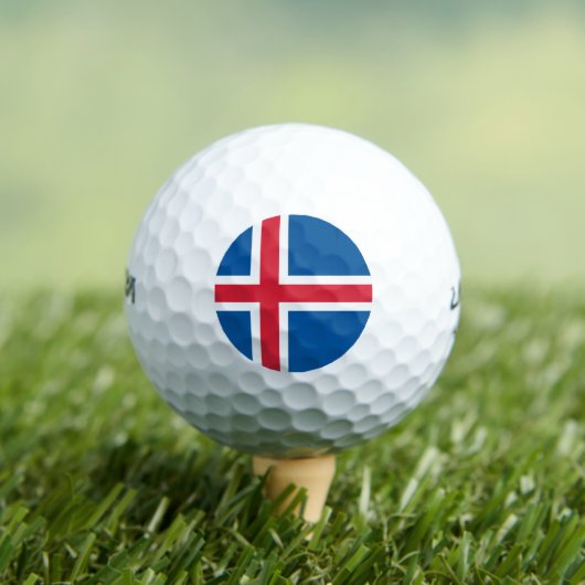 Wilson Golf Ball met de vlag van IJsland Golfballen (Insitu Shirt)