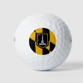 Wilson Golf Ball met vlag van Baltimore Golfballen (Voorkant)