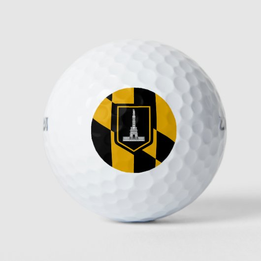 Wilson Golf Ball met vlag van Baltimore Golfballen (Voorkant)