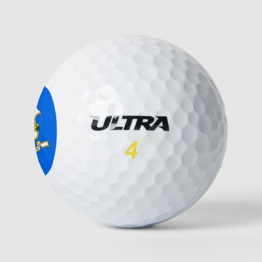 Wilson Golf Ball met vlag van Connecticut, Verenig Golfballen (Logo)