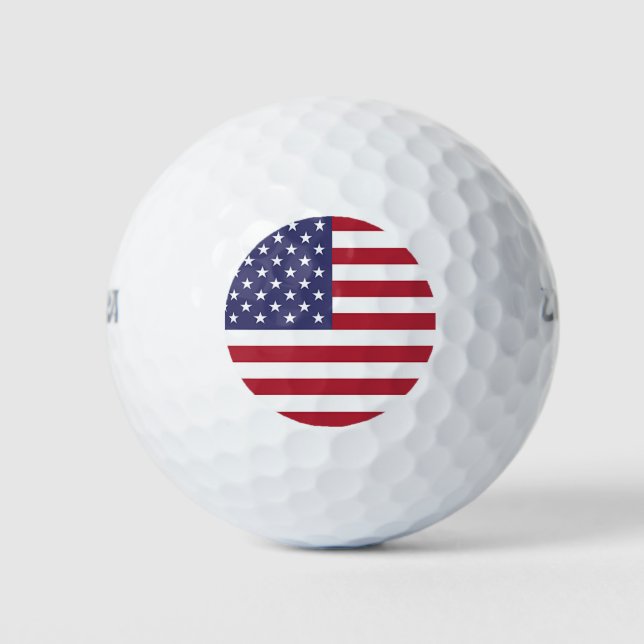 Wilson Golf Ball met vlag van de Verenigde Staten Golfballen (Voorkant)