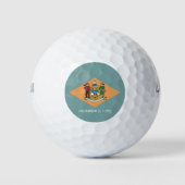 Wilson Golf Ball met vlag van Delaware, Verenigde  Golfballen (Voorkant)