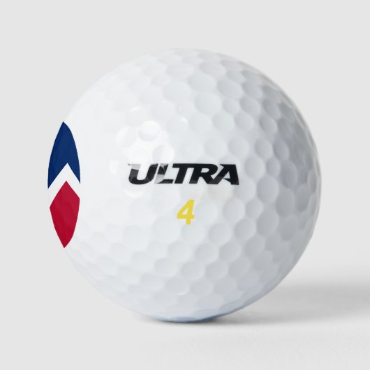 Wilson Golf Ball met vlag van Denver City, Verenig Golfballen (Logo)