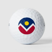 Wilson Golf Ball met vlag van Denver City, Verenig Golfballen (Voorkant)