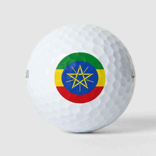 Wilson Golf Ball met vlag van Ethiopië Golfballen (Voorkant)
