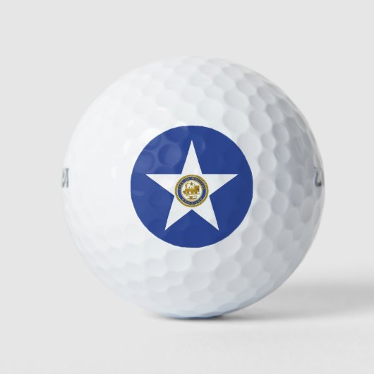 Wilson Golf Ball met vlag van Houston Golfballen (Voorkant)