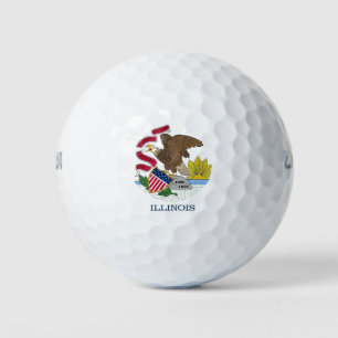 Wilson Golf Ball met vlag van Illinois, Verenigde Golfballen