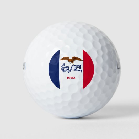 Wilson Golf Ball met vlag van Iowa, Verenigde Stat Golfballen (Voorkant)
