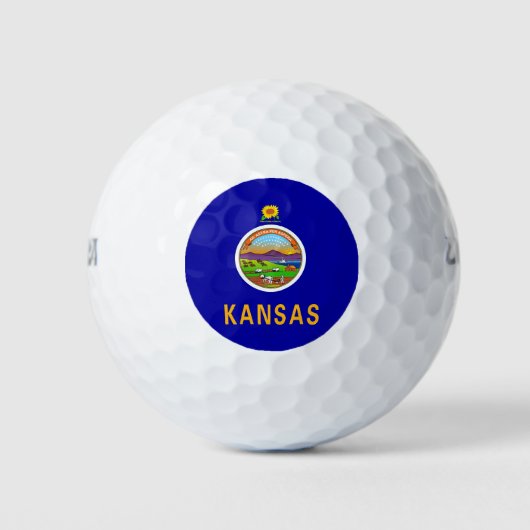 Wilson Golf Ball met vlag van Kansas, Verenigde St Golfballen (Voorkant)