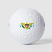 Wilson Golf Ball met vlag van Maagdeneilanden, Ver Golfballen (Voorkant)