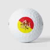 Wilson Golf Ball met vlag van Sicilië, Italië Golfballen (Voorkant)