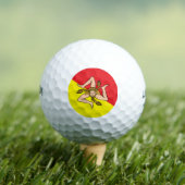 Wilson Golf Ball met vlag van Sicilië, Italië Golfballen (Insitu Shirt)