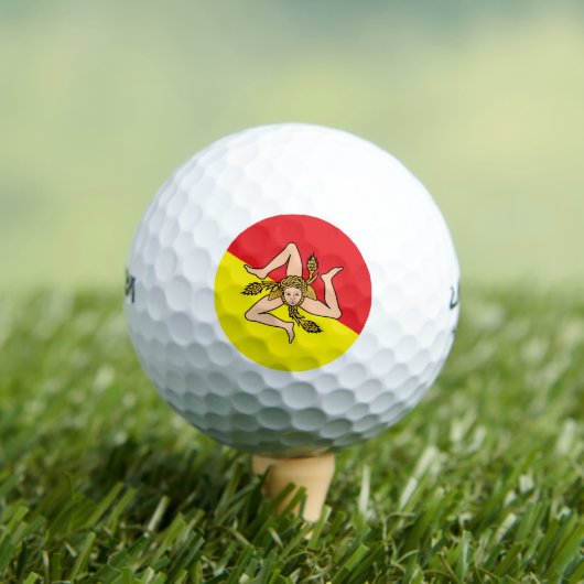 Wilson Golf Ball met vlag van Sicilië, Italië Golfballen (Insitu Shirt)