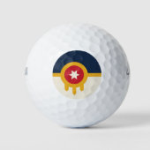 Wilson Golf Ball met vlag van Tulsa, Oklahoma Golfballen (Voorkant)