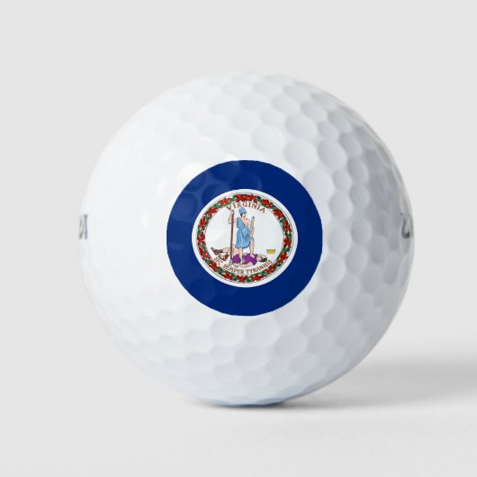 Wilson Golf Ball met vlag van Virginia Golfballen (Voorkant)