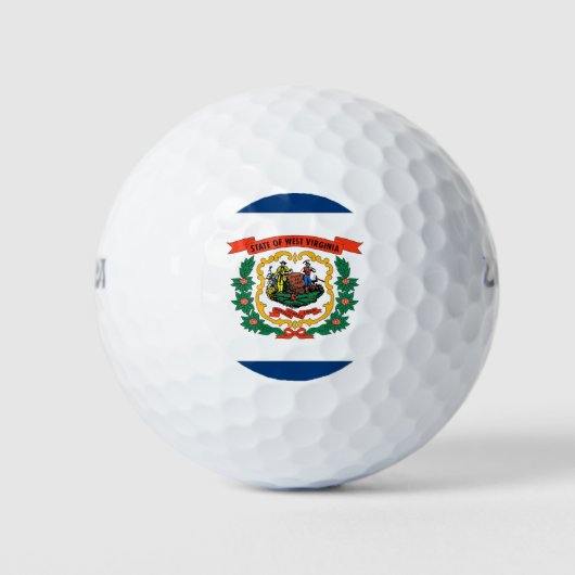 Wilson Golf Ball met vlag van West Virginia Golfballen (Voorkant)