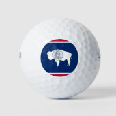 Wilson Golf Ball met vlag van Wyoming State Golfballen (Voorkant)