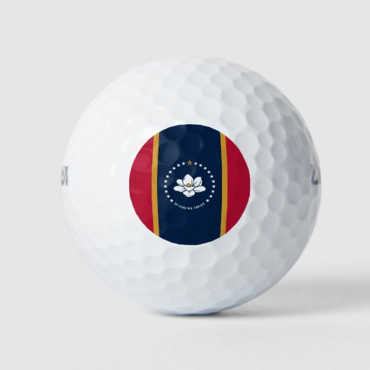 Wilson Golf Ball with flag of Mississippi, USA Golfballen (Voorkant)