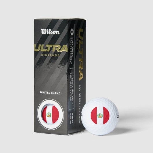Wilson golfbal met vlag van Peru Golfballen (Verpakking)